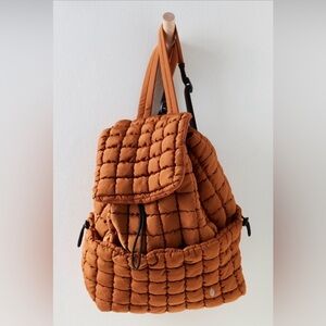 Free people Quilted Tan Backpack